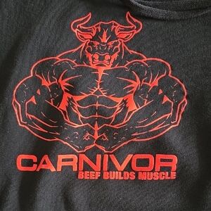 Carnivor Black Hoodie with Red Graphic